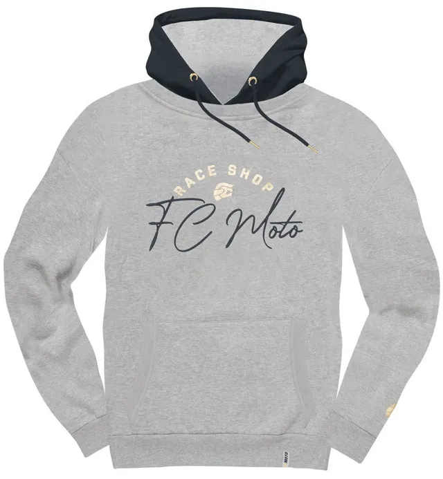 fc-moto-fcm-sign-hoodie-sweat-femme-gris-clair-xs-s image 1