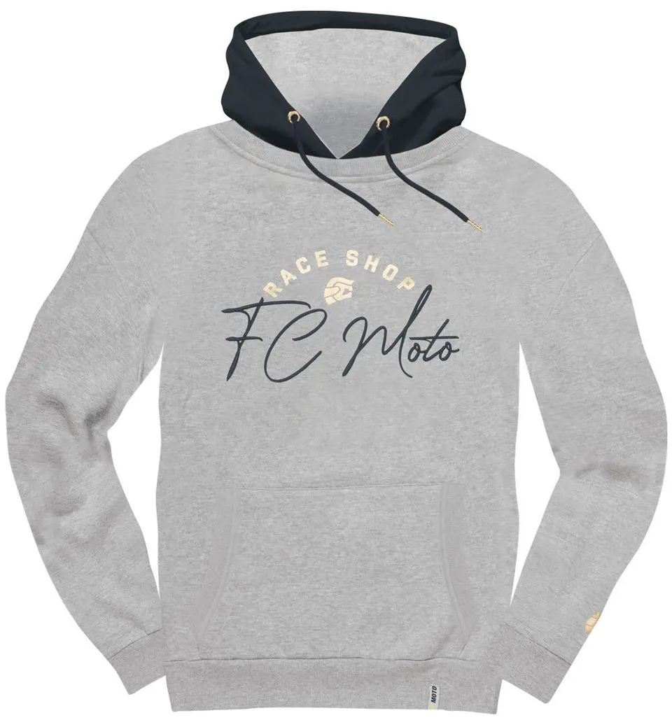 fc-moto-fcm-sign-hoodie-sweat-femme-gris-clair-xs-s image 1