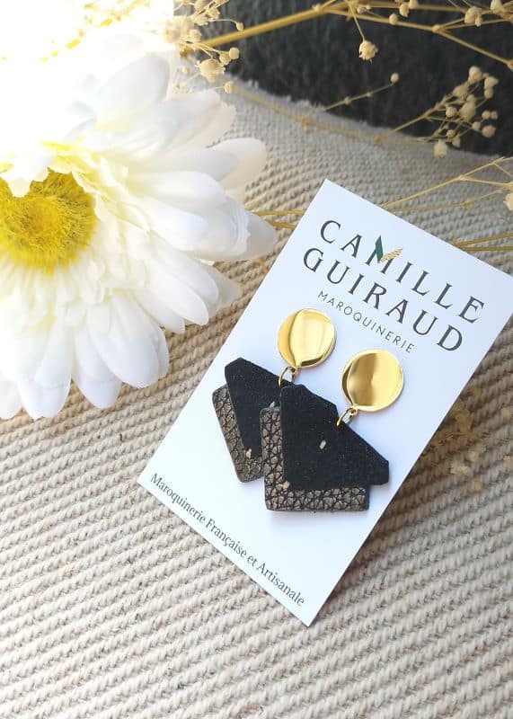 camille-guiraud-suzanne-noir-paillettes-bronze-boucles-cuir image 1