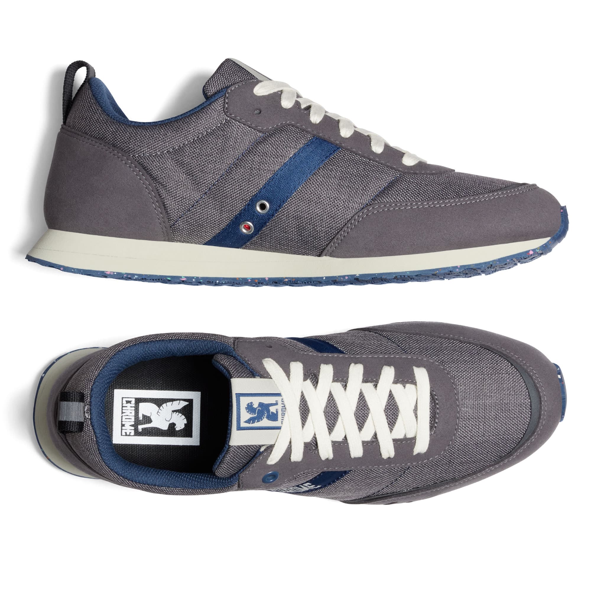 chrome-powell-sneaker-baskets-vegan-noir-gris-confort image 1