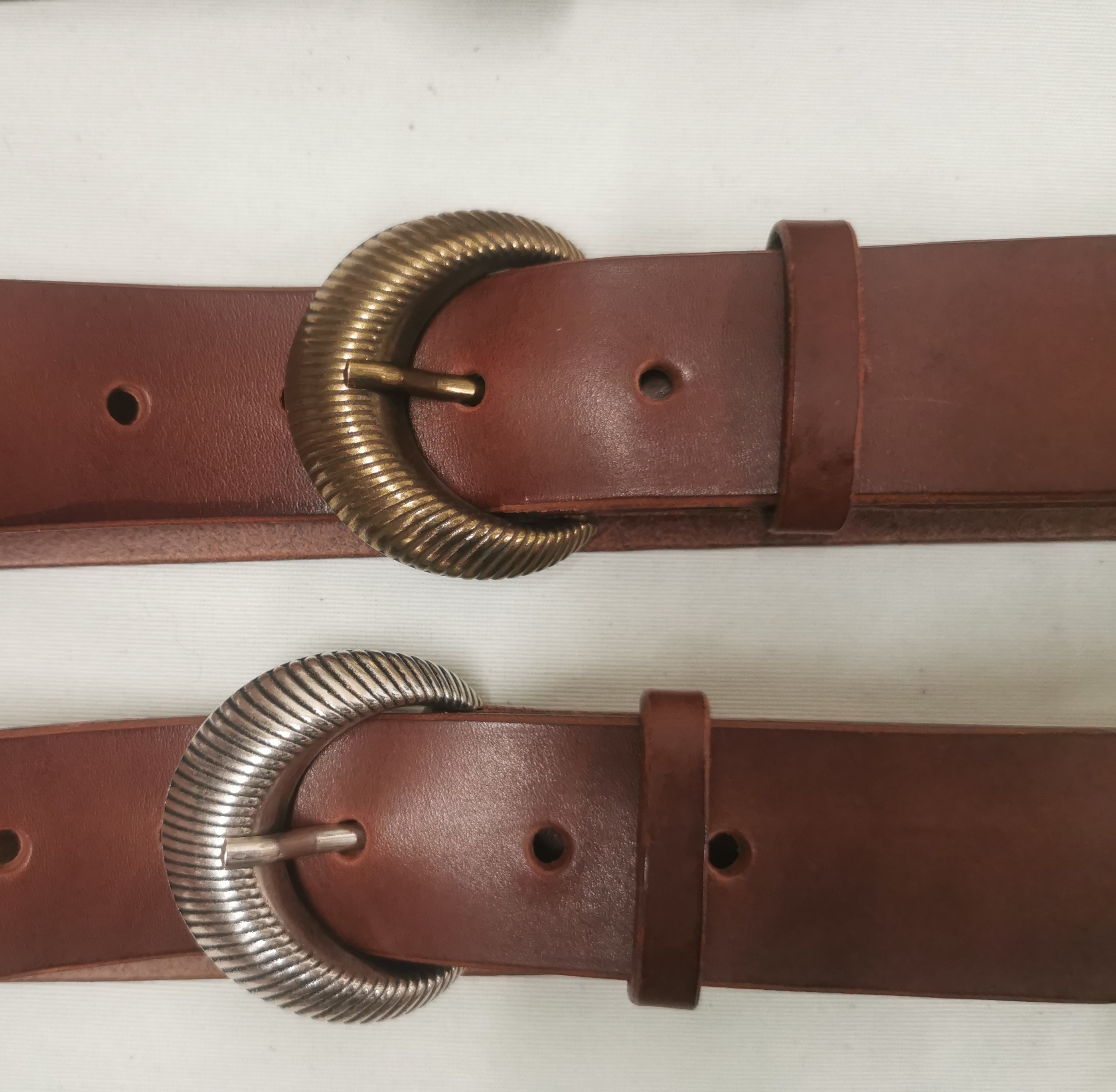 fleur-d-orage-demi-lune-ceinture-cuir-cognac-35-mm image 1