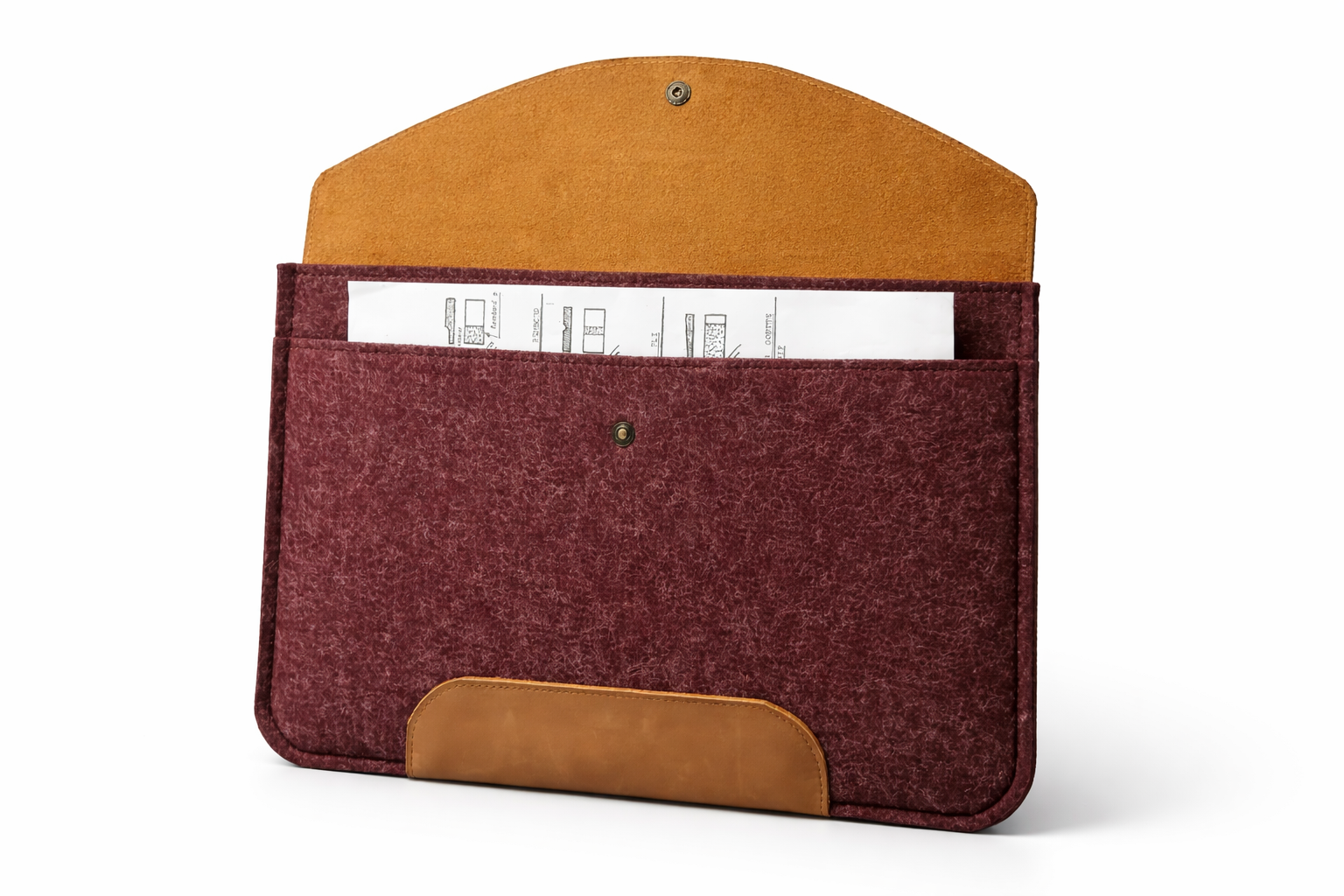 fleur-d-orage-pochette-ordinateur-15-cuir-bordeaux image 2