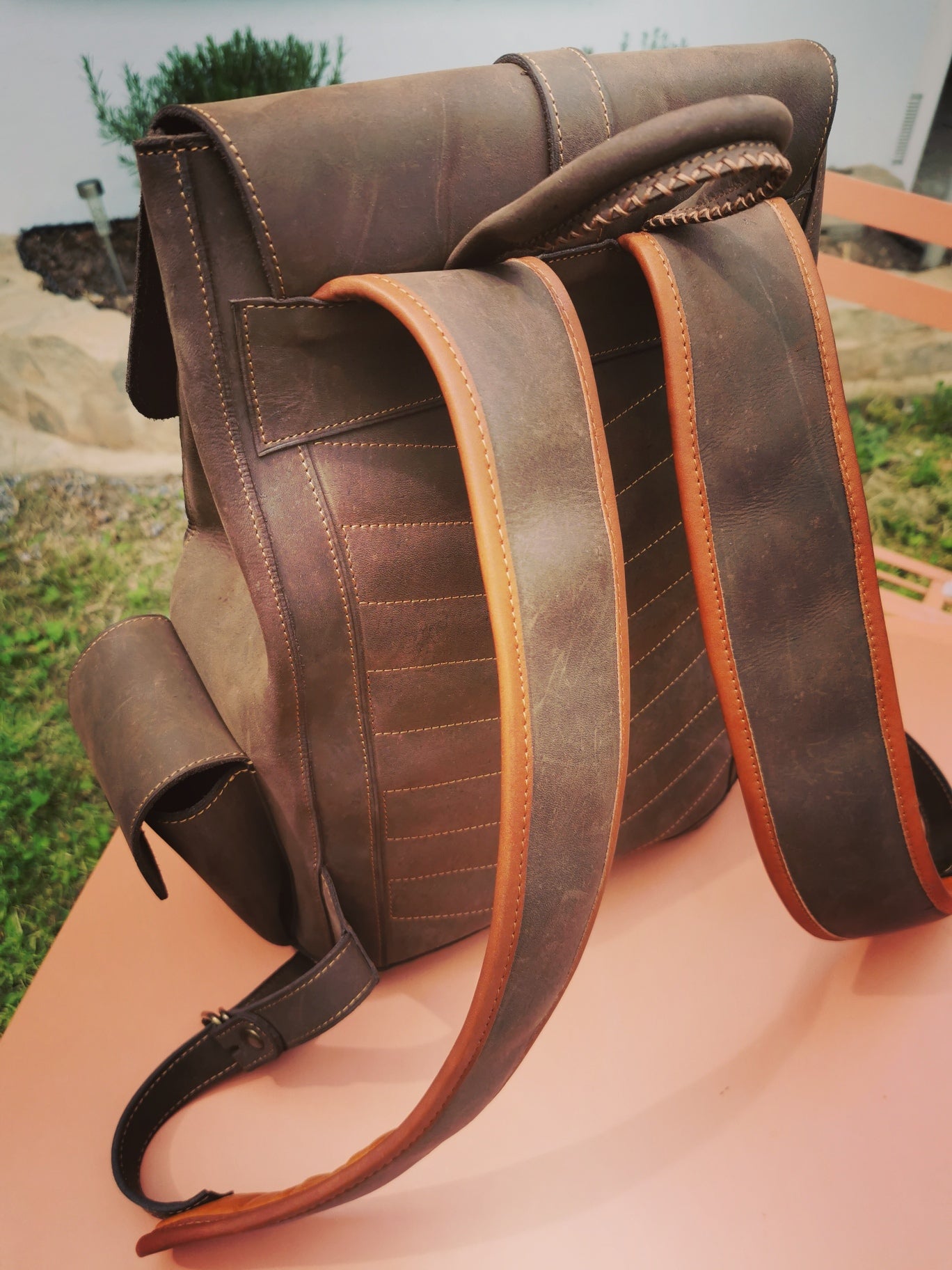 fleur-d-orage-explorateur-sac-dos-cuir-nubuck image 4