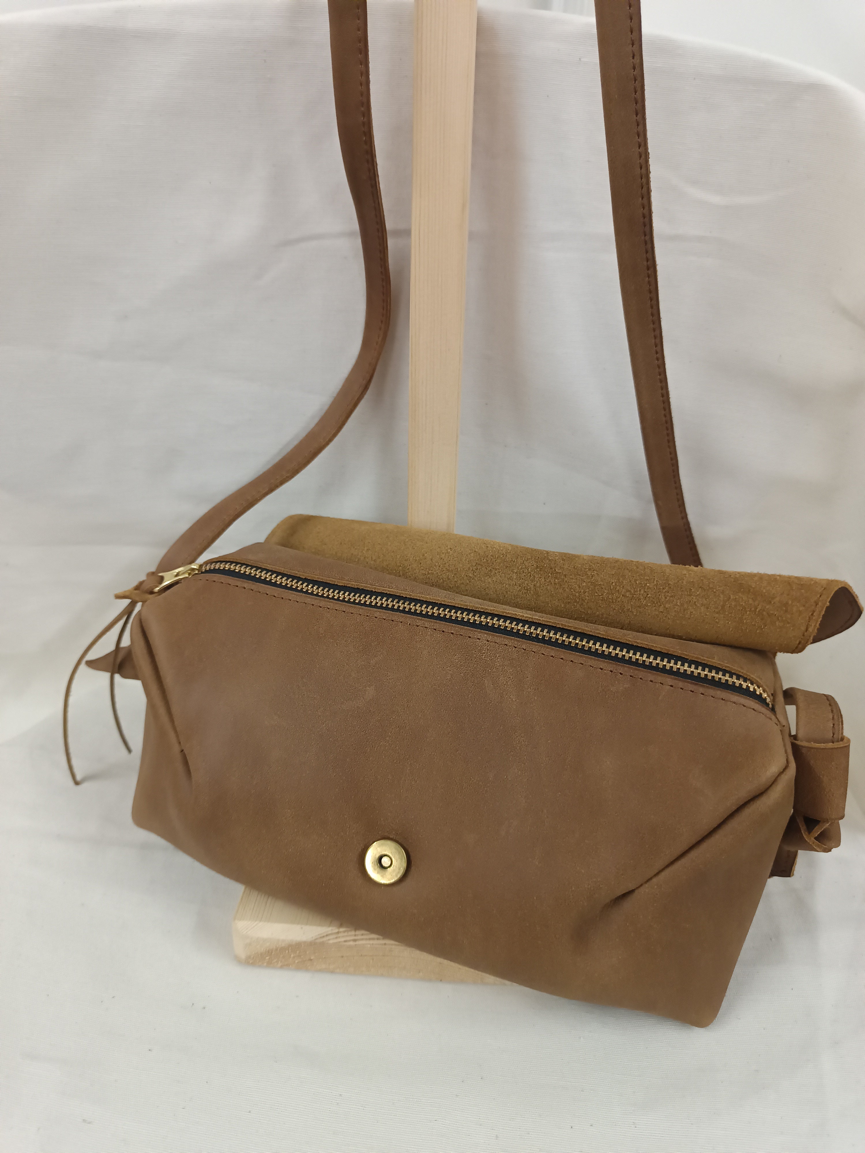 fleur-d-orage-la-ficelle-sac-main-cuir-camel-25-cm image 5