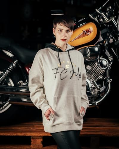 fc-moto-fcm-sign-hoodie-sweat-femme-gris-clair-xs-s image 6