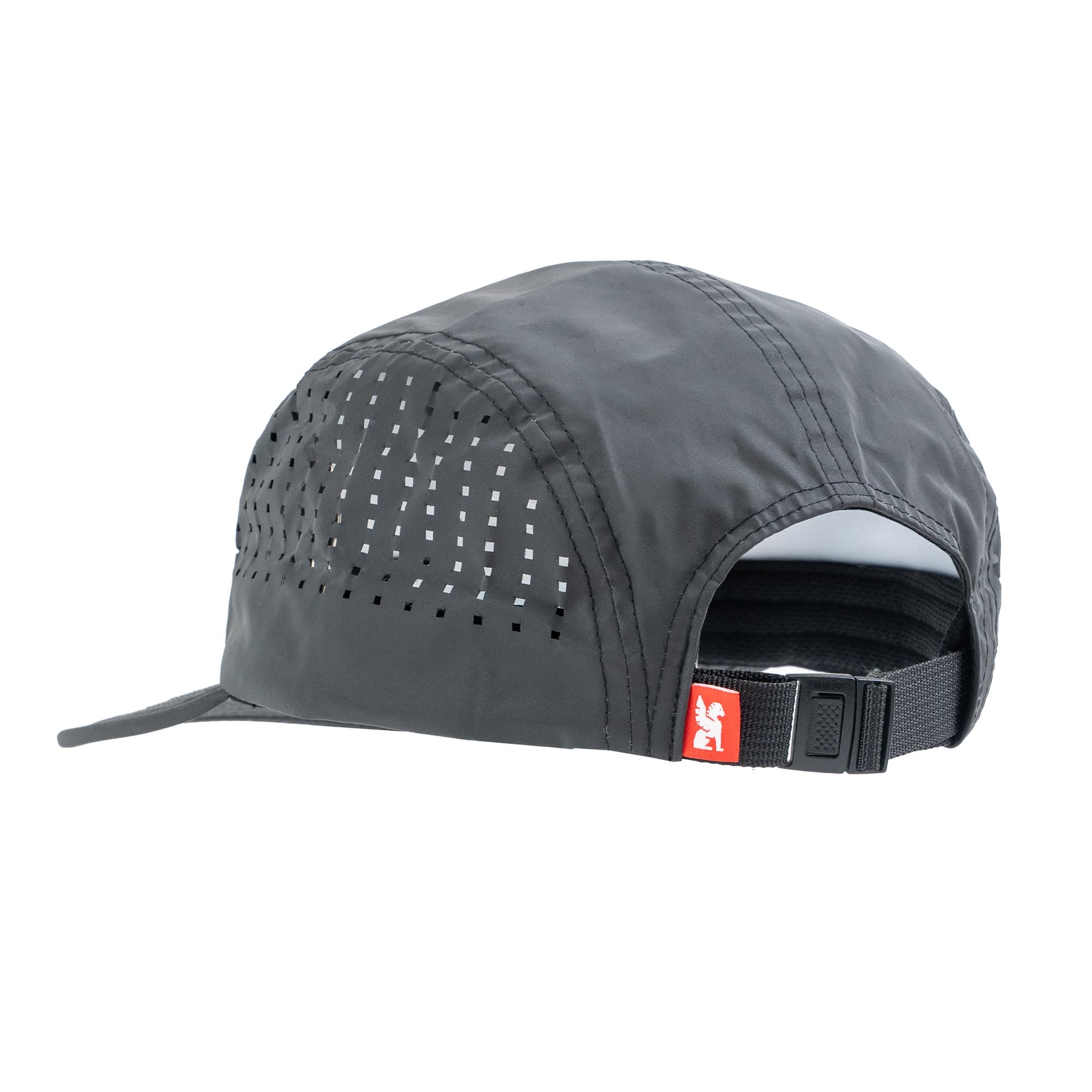 chrome-five-panel-hat-casquette-black-reflective image 2