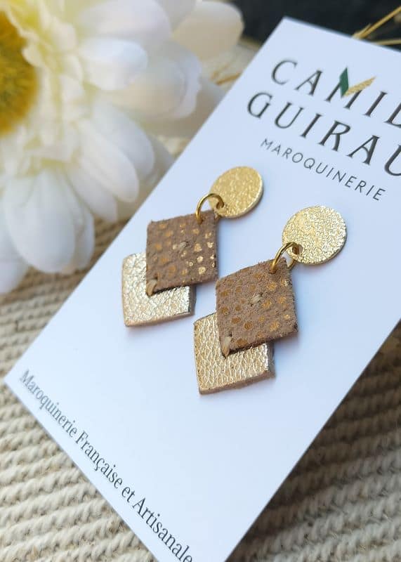 camille-guiraud-rondes-boucles-d-oreilles-nude-grain-gold image 2