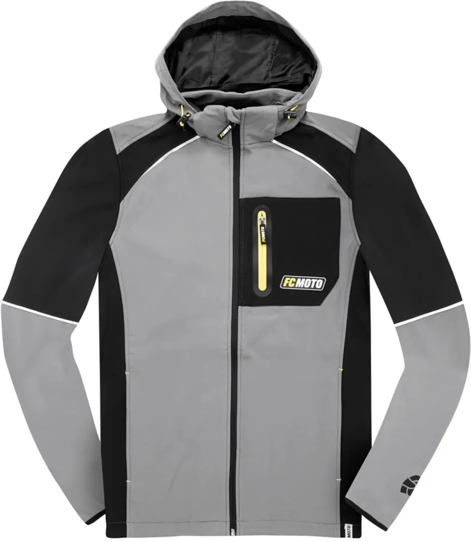 fc-moto-fcm-ssj-veste-softshell-gris-noir-xl-capuche image 1