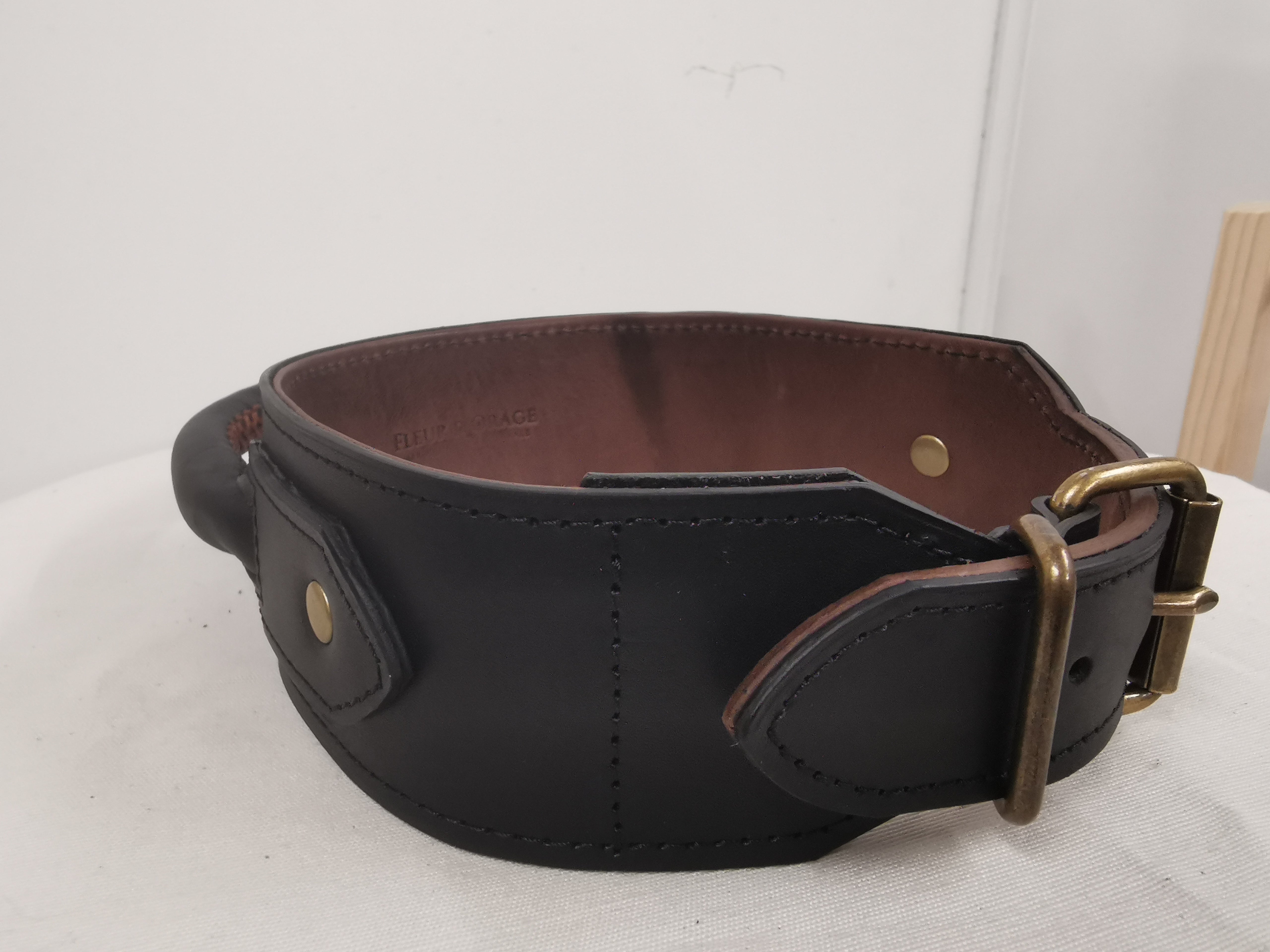 fleur-d-orage-collier-chien-cuir-poign-e-45-50-cm image 3