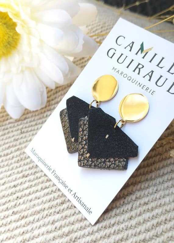 camille-guiraud-suzanne-noir-paillettes-bronze-boucles-cuir image 2