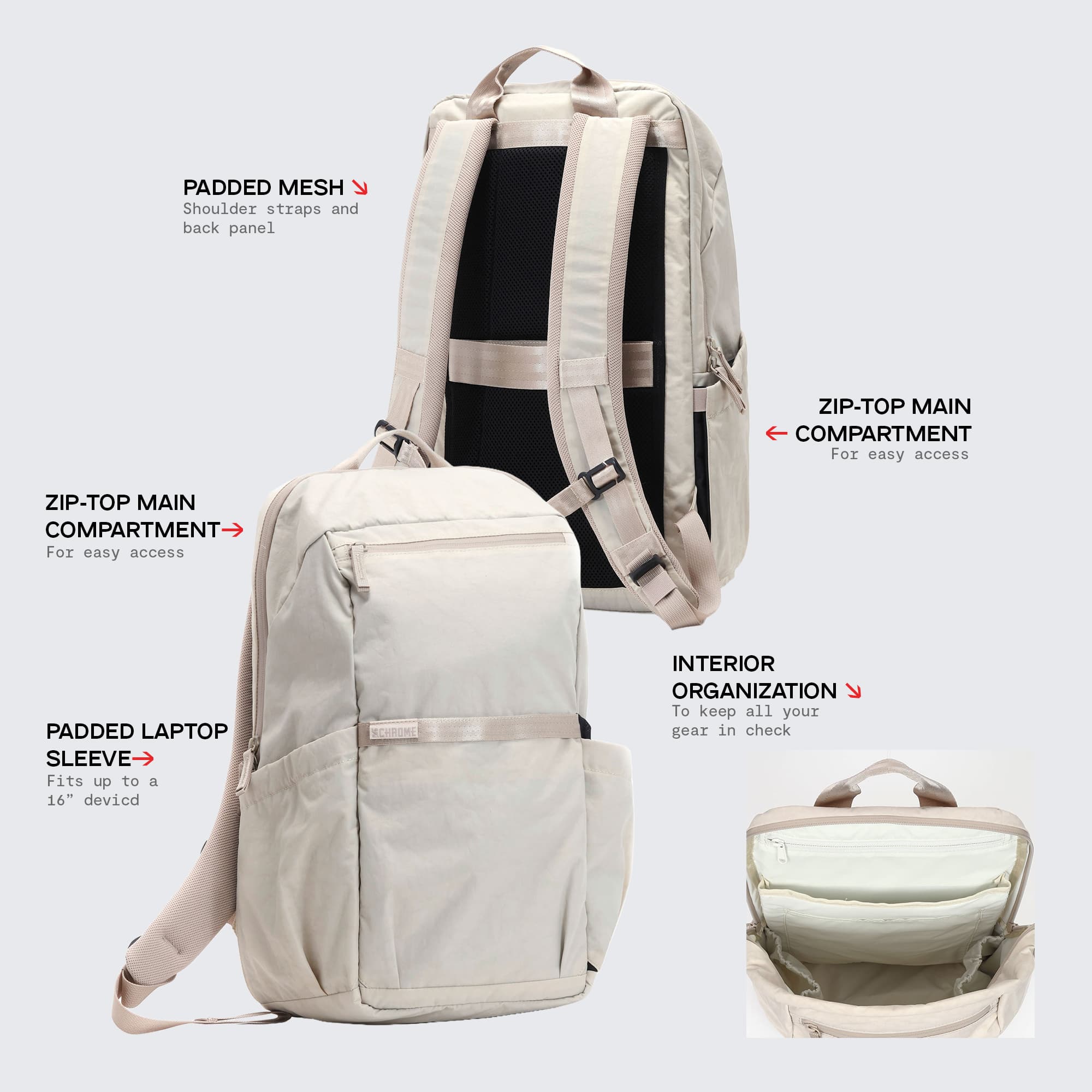 chrome-grocery-22l-sac-dos-chalk-poche-gourde image 7