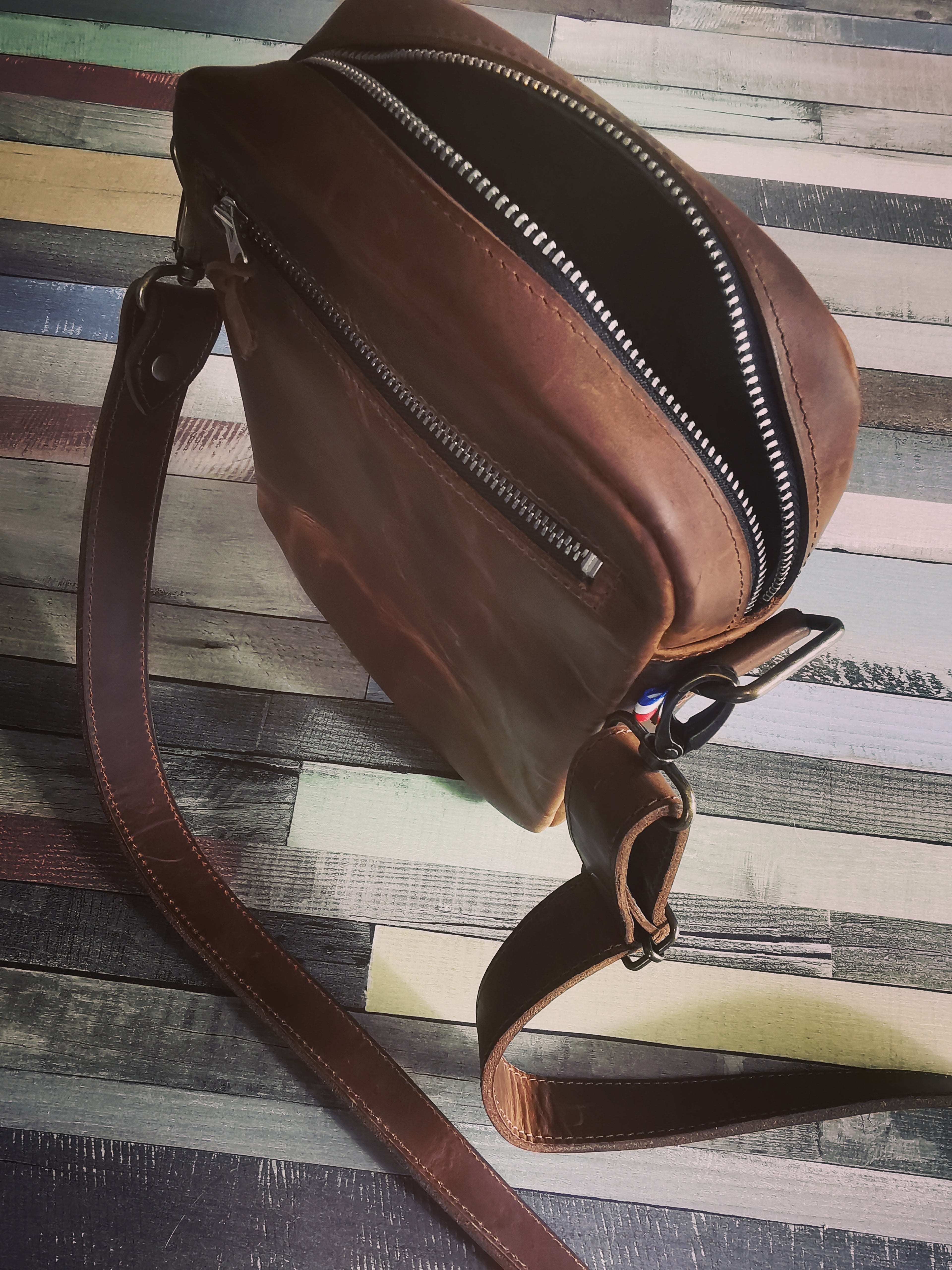 fleur-d-orage-sacs-sacoche-vintage-cuir-marron-orang image 3