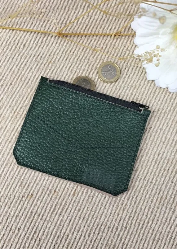 camille-guiraud-petite-maroquinerie-porte-monnaie-vert-sombre-cuir image 1