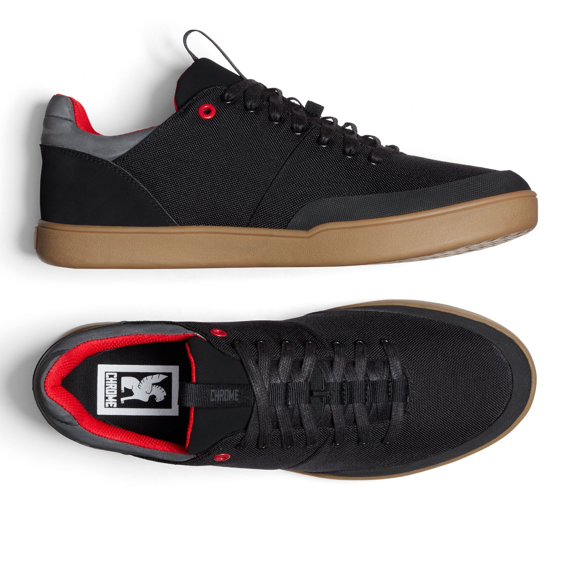 chrome-bromley-low-basket-basse-vegan-noir-lacets image 4
