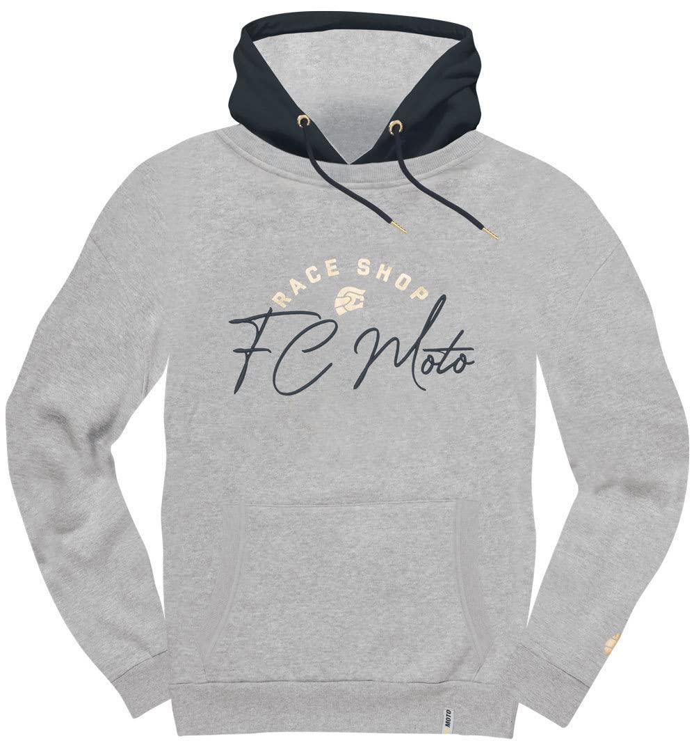 fc-moto-fcm-sign-hoodie-sweat-femme-gris-clair-xs-s image 1