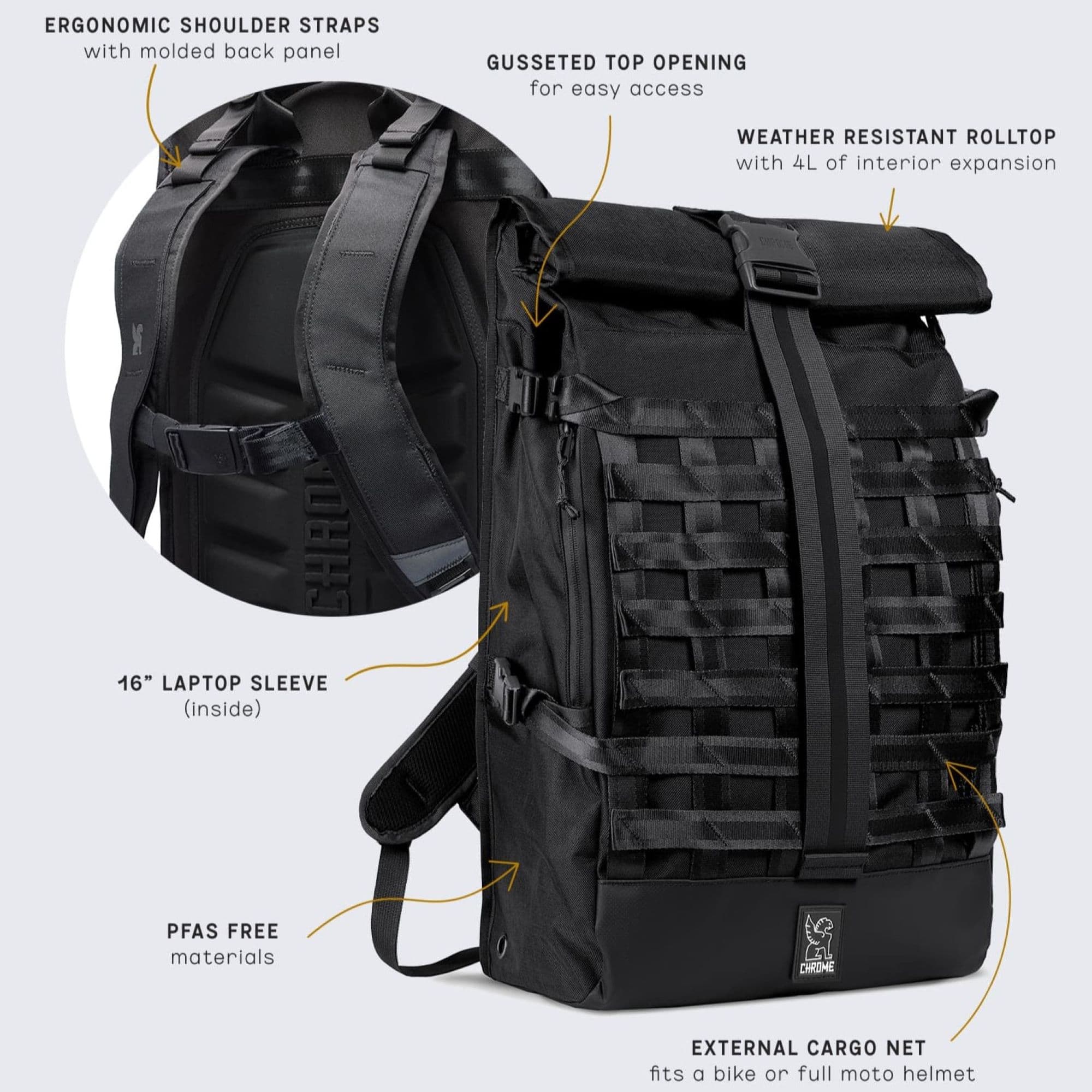 chrome-barrage-34l-sac-dos-rolltop-noir-coursier image 8