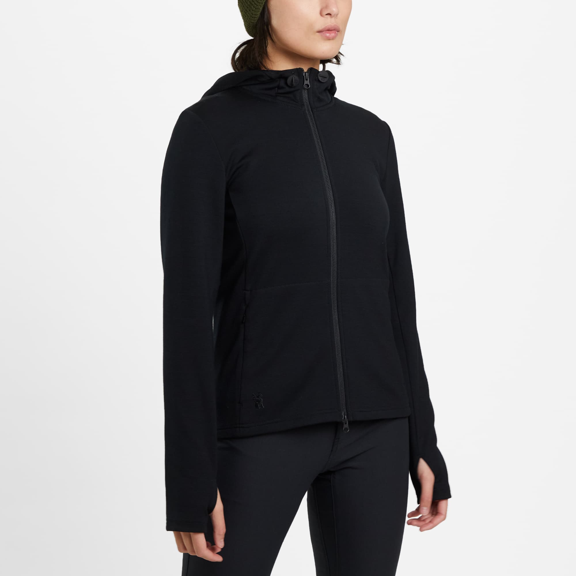 chrome-merino-cobra-3-0-hoodie-femme-black-s-chage-rapide image 2