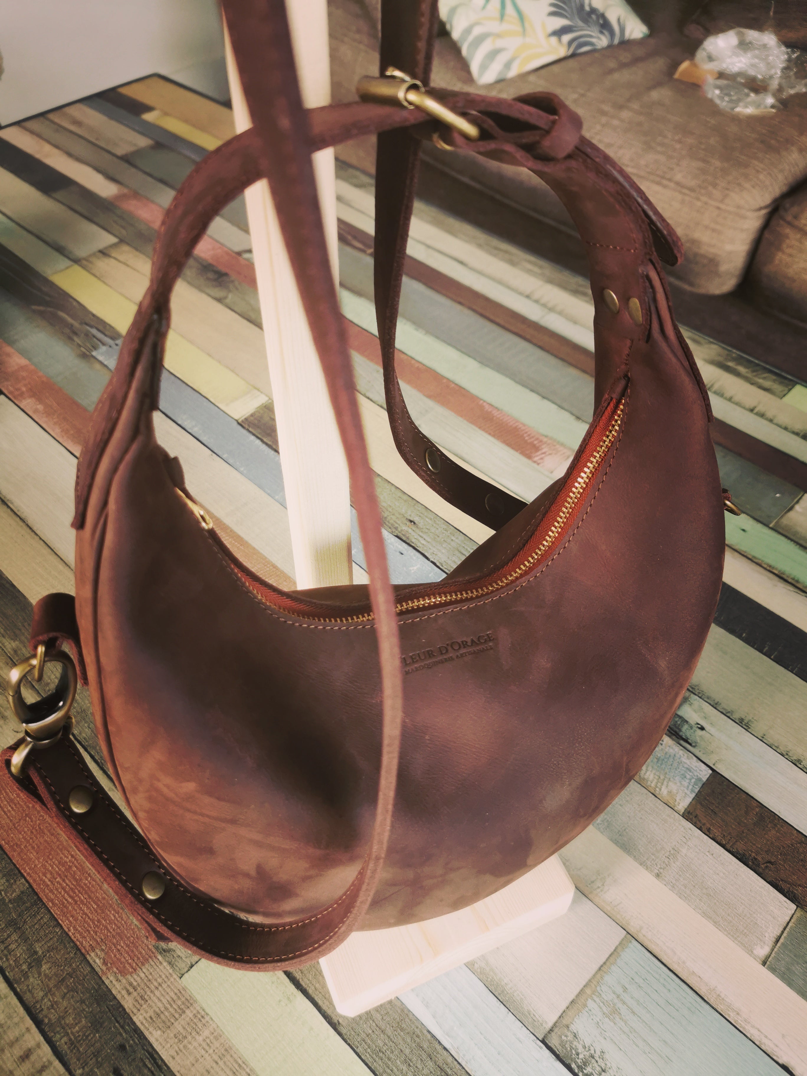 fleur-d-orage-dune-sac-main-cuir-chocolat-bandouli-re image 3