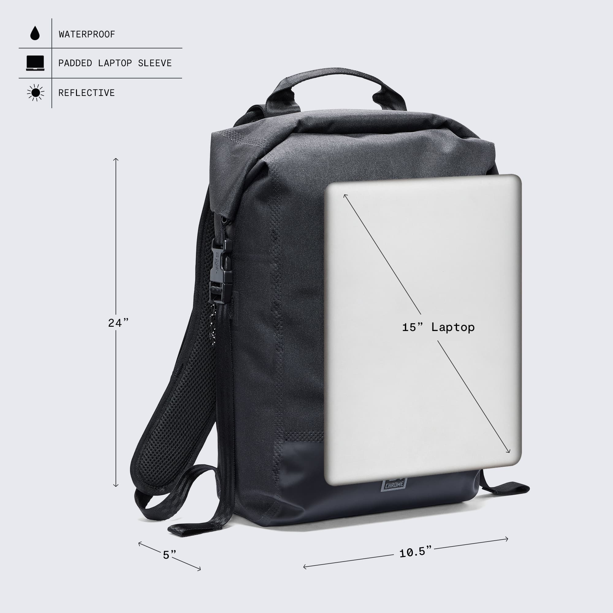 chrome-urban-ex-sac-dos-20l-rolltop-noir image 7