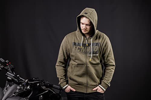 fc-moto-streetwear-waving-sweat-zip-vert-olive-noir image 7