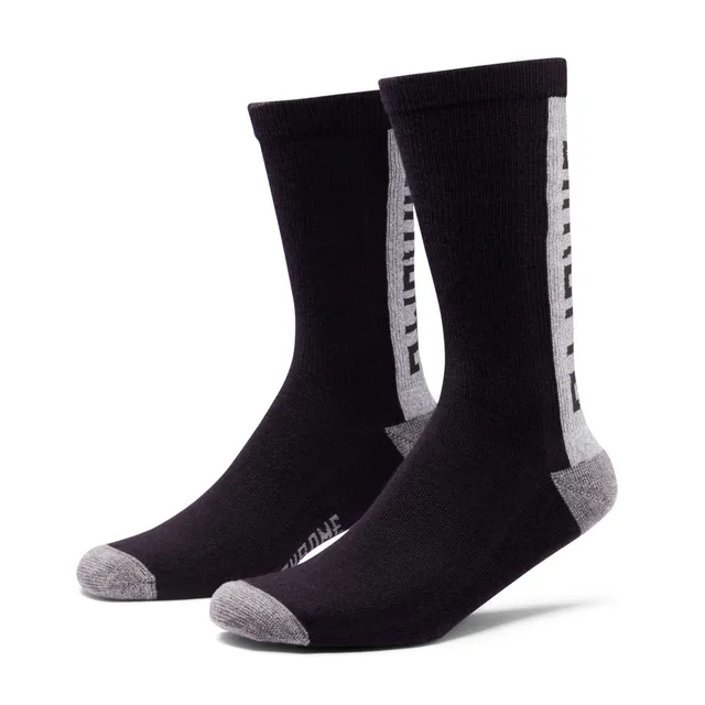 chrome-clothing-merino-crew-socks-chaussettes-noir-reflective image 1