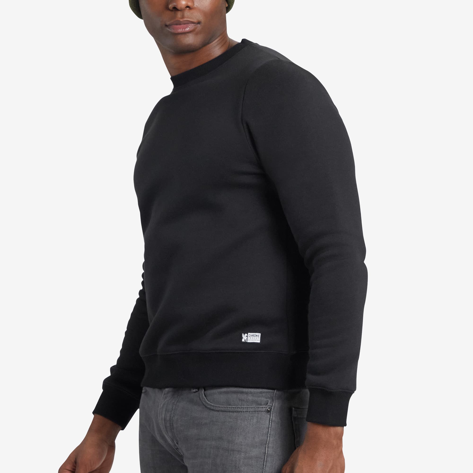 chrome-issued-fleece-crew-sweat-noir-taille-m image 4