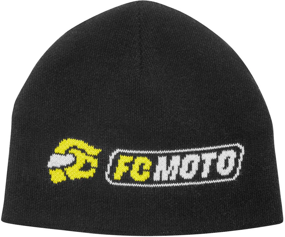 fc-moto-logo-b-bonnet-noir-jaune-taille-unique-jacquard image 1