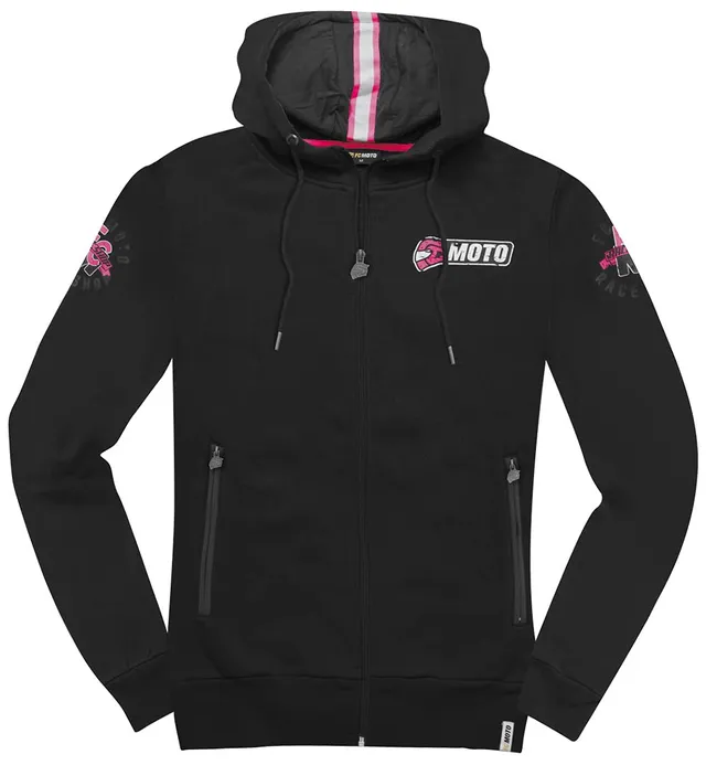 fc-moto-effortless-sweat-zipp-femme-capuche image 1